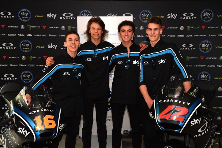 Από αριστερά: Migno, Bulega, Bagnaia, Manzi